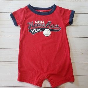 Carter's Baseball Red White Blue Bodysuit Boys 6 months